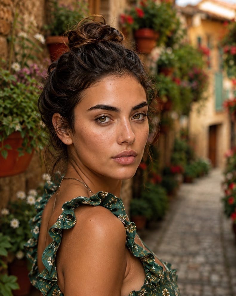 Italian village campaign close portrait