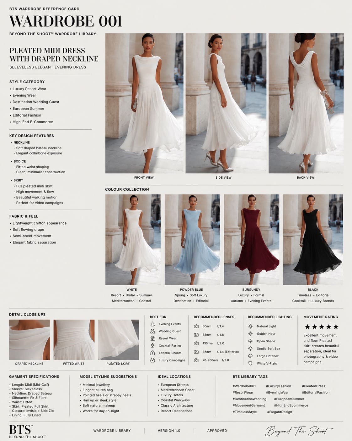 Wardrobe Reference Card